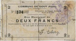 2 Francs FRANCE Regionalismus und verschiedenen Gouy 1915 JP.02-1070 fGE