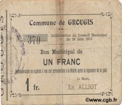 1 Franc FRANCE regionalism and miscellaneous  1915 JP.02-1089 F