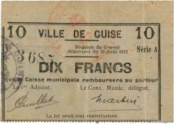 10 Francs FRANCE régionalisme et divers Guise 1915 JP.02-1119 TTB