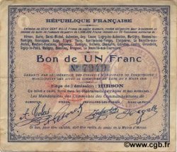 1 Franc FRANCE Regionalismus und verschiedenen  1915 JP.02-1188 SS