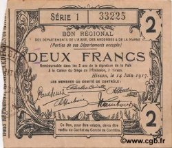 2 Francs FRANCE regionalism and various  1917 JP.02-1196 XF