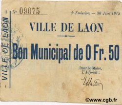 50 Centimes FRANCE regionalismo e varie  1915 JP.02-1283 BB