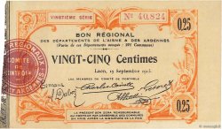 25 Centimes FRANCE regionalismo e varie  1915 JP.02-1300 SPL+