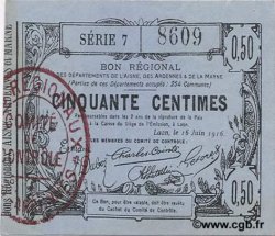 50 Centimes FRANCE regionalism and miscellaneous  1916 JP.02-1308 XF