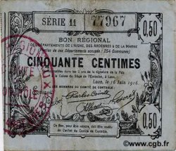 50 Centimes  FRANCE regionalism and various  1916 JP.02-1308