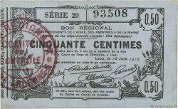 50 Centimes FRANCE regionalism and various  1916 JP.02-1308 VF