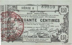 50 Centimes FRANCE regionalism and miscellaneous  1916 JP.02-1308