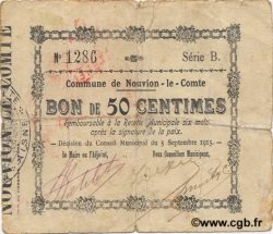 50 Centimes FRANCE regionalism and miscellaneous  1915 JP.02-1695 VG