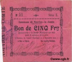 5 Francs FRANCE regionalismo y varios  1915 JP.02-1698 MBC
