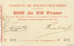 1 Franc FRANCE regionalism and miscellaneous  1915 JP.02-1787 AU