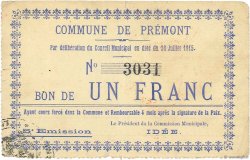 1 Franc FRANCE Regionalismus und verschiedenen  1915 JP.02-1833 SS