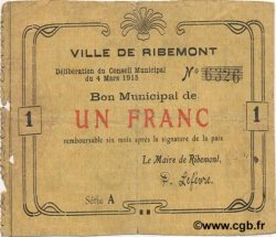 1 Franc FRANCE regionalismo y varios  1915 JP.02-1931 MBC
