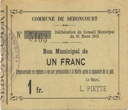 1 Franc FRANCE regionalismo e varie  1915 JP.02-2120 SPL