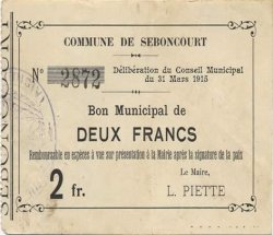 2 Francs FRANCE Regionalismus und verschiedenen  1915 JP.02-2121 fST