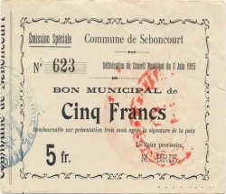 5 Francs FRANCE regionalism and miscellaneous  1915 JP.02-2125 VF+