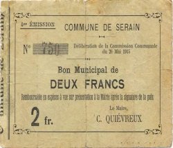 2 Francs FRANCE regionalismo e varie  1915 JP.02-2161 MB