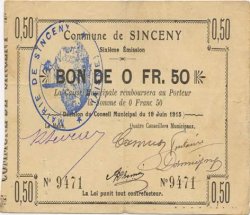 50 Centimes FRANCE regionalism and various  1915 JP.02-2187 VF