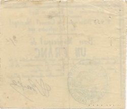 1 Franc FRANCE regionalismo e varie  1914 JP.02-2298 BB