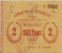 2 Francs FRANCE Regionalismus und verschiedenen  1915 JP.02-2372 SS