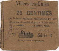 25 Centimes FRANCE regionalism and miscellaneous  1915 JP.02-2413 F