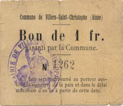 1 Franc FRANCE Regionalismus und verschiedenen  1916 JP.02-2426 fST