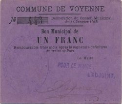 1 Franc FRANCE regionalism and various  1915 JP.02-2450