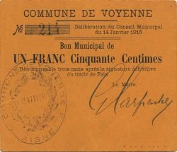 1,50 Franc FRANCE regionalism and various  1915 JP.02-2451 AU