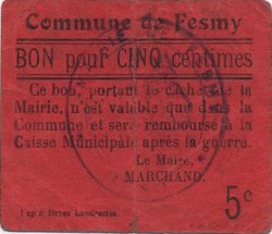 5 Centimes FRANCE regionalism and miscellaneous  1916 JP.02-2587 VF