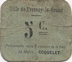 5 Centimes FRANCE regionalism and miscellaneous  1916 JP.02-2606 F-