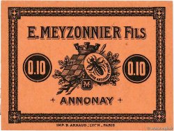 10 Centimes FRANCE regionalismo e varie Annonay 1914 JP.07-05 AU