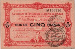 5 Francs FRANCE regionalism and various Charleville-Mezieres 1916 JP.08-096