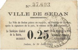 25 Centimes FRANCE regionalism and miscellaneous Sedan 1915 JP.08-269 VF
