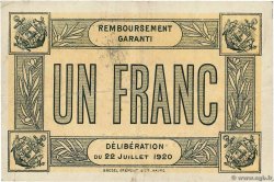 1 Franc FRANCE regionalism and various Trouville-Sur-Mer 1920 JP.14-12 VF