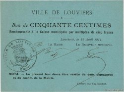 50 Centimes FRANCE régionalisme et divers Louviers 1914 JP.27-04 SPL
