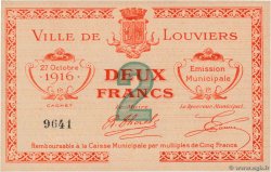 2 Francs FRANCE regionalism and miscellaneous Louviers 1916 JP.27-19 XF