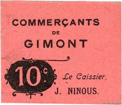 10 Centimes FRANCE régionalisme et divers Gimont 1914 JP.32-051 SPL