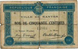 50 Centimes FRANCE régionalisme et divers Nantes 1914 JP.44-13var pr.B