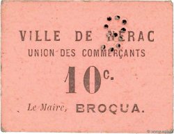 10 Centimes FRANCE Regionalismus und verschiedenen Nerac 1914 JP.47-218 VZ
