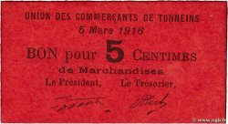 5 Centimes FRANCE régionalisme et divers Tonneins 1916 JP.47-250