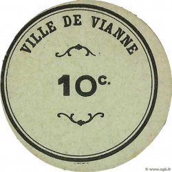 10 Centimes FRANCE regionalism and various Vianne 1914 JP.47-268 XF