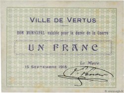 1 Franc FRANCE regionalismo y varios Vertus 1915 JP.51-52 MBC