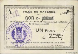 1 Franc FRANCE régionalisme et divers Mayenne 1914 JP.53-08 TTB