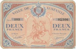 2 Francs FRANCE regionalismo e varie Luneville 1914 JP.54-079