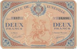 2 Francs FRANCE regionalismo e varie Luneville 1914 JP.54-079 AU