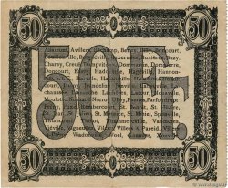 50 Francs FRANCE Regionalismus und verschiedenen Thiaucourt Et St Mihiel 1918 JP.54-112 VZ