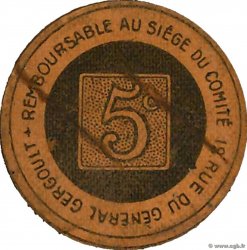 5 Centimes FRANCE regionalism and various Toul 1914 JP.54-126 AU