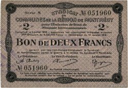 2 Francs FRANCE regionalism and various Montmedy 1916 JP.55-14 VF