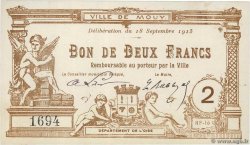 2 Francs FRANCE regionalismo e varie Mouy 1915 JP.60-042 AU