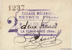 2 Francs FRANCE Regionalismus und verschiedenen La Ferte-Mace 1915 JP.61-007 fST