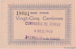 25 Centimes FRANCE regionalismo y varios Auchel 1915 JP.62-0023 FDC